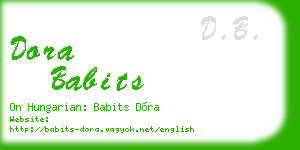 dora babits business card